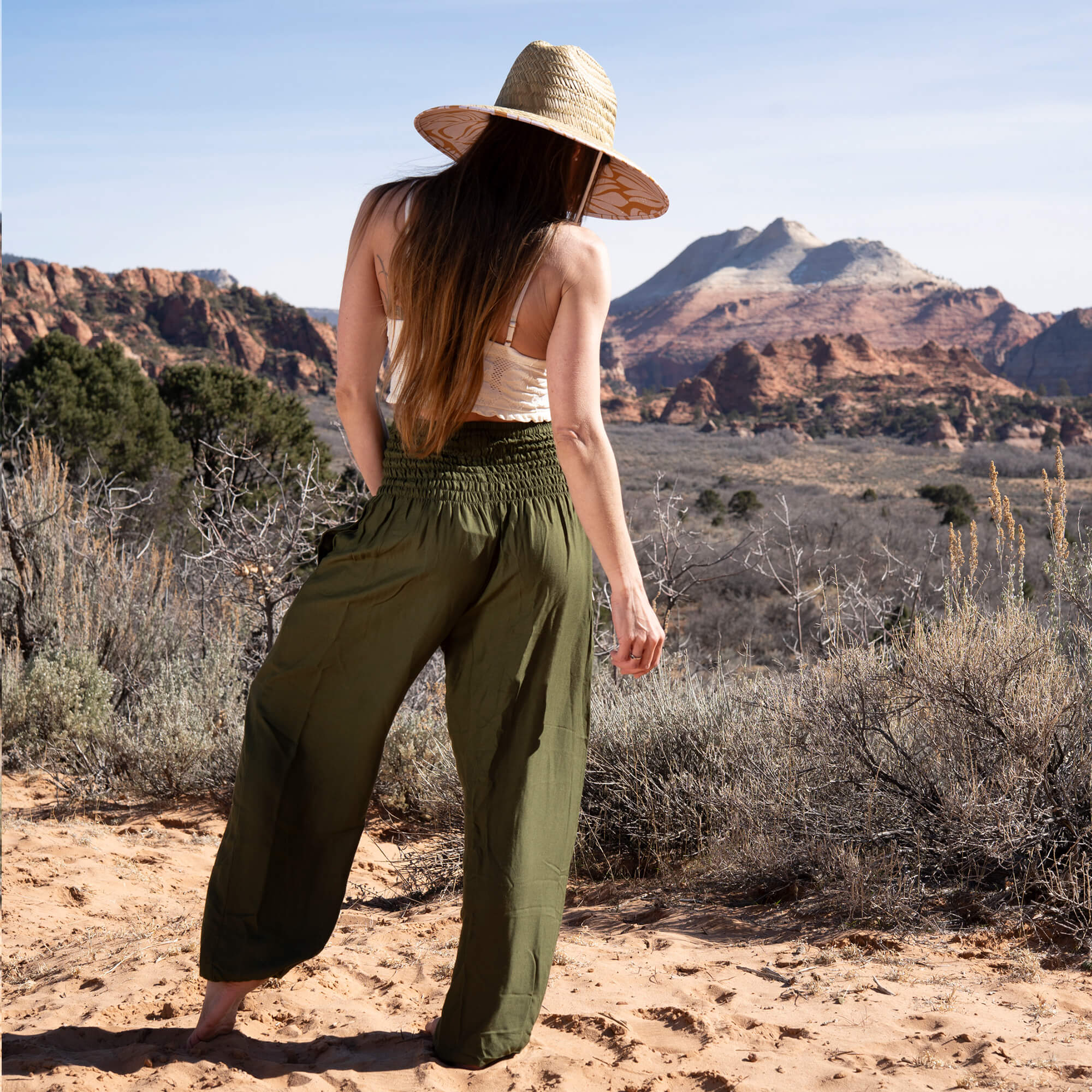 Forest Moss Harem Pants
