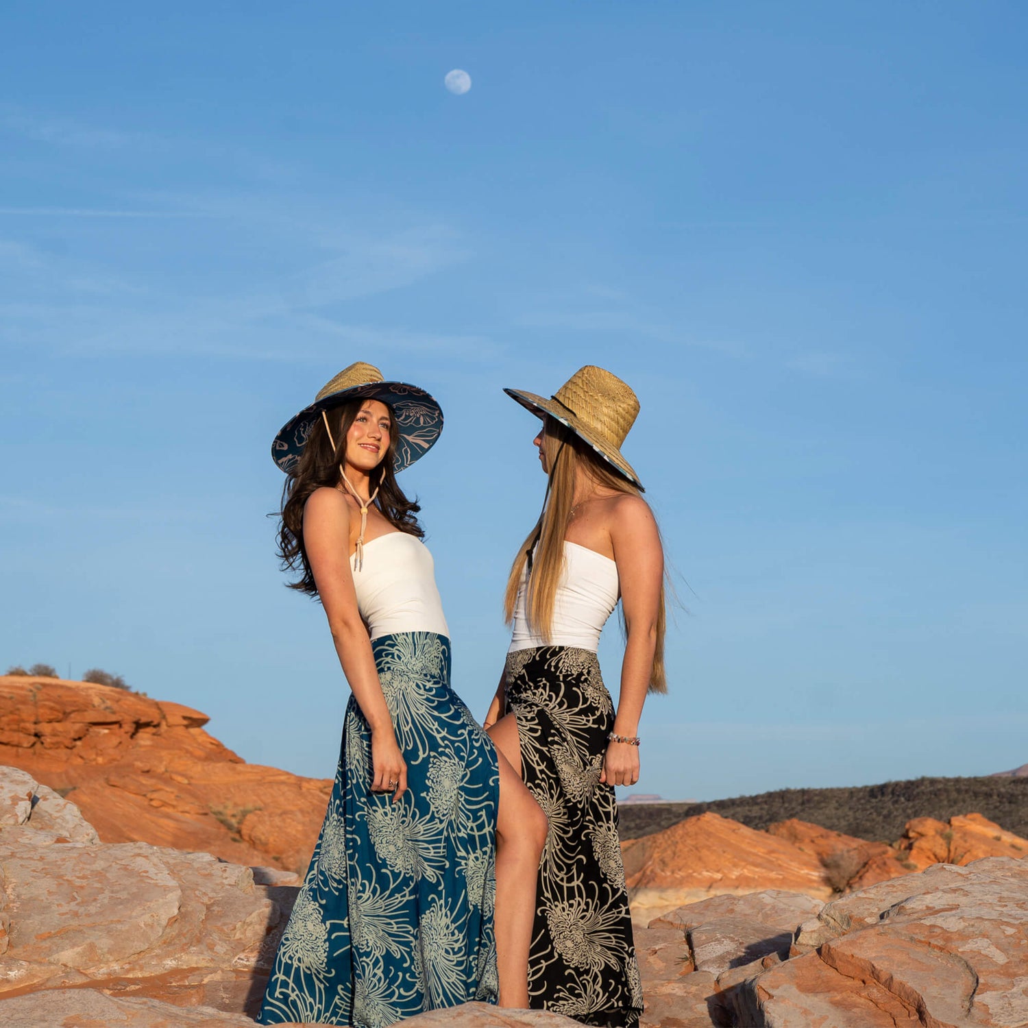 Palazzo Pants, Wild Bloom, Azure Sky