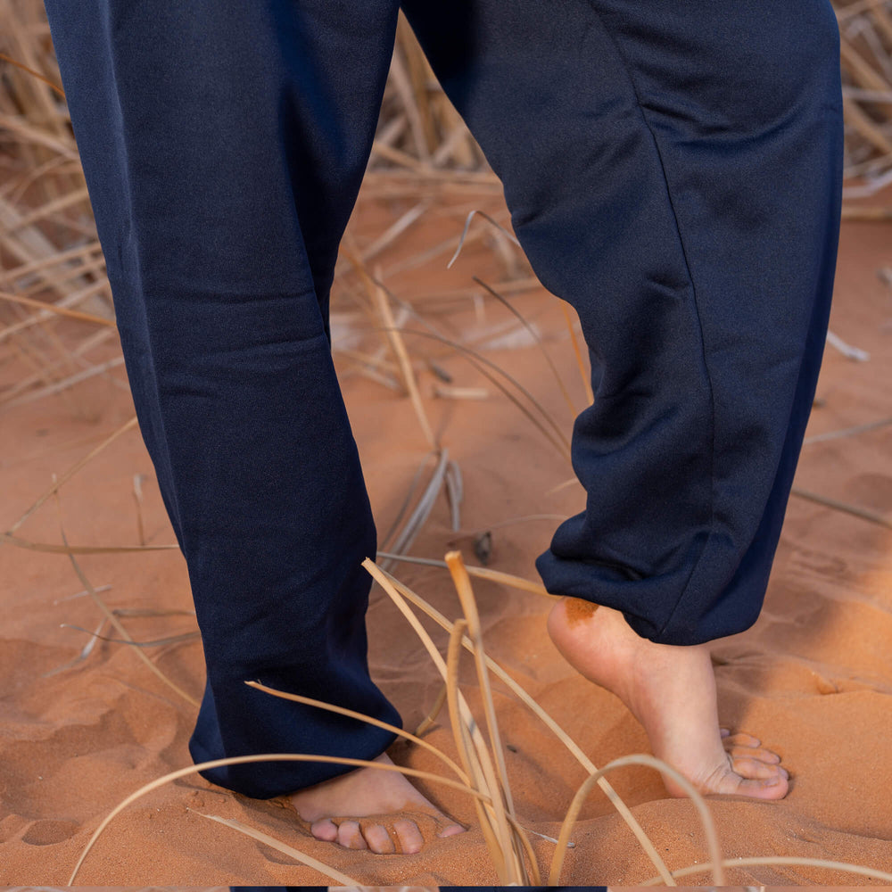 Wool Harem Sweatpants, Ocean Wave Blue