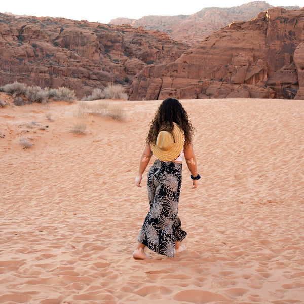 Wild Bloom Obsidian Palazzo Pants