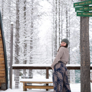 Wild Bloom Ocean Wave Palazzo Pants