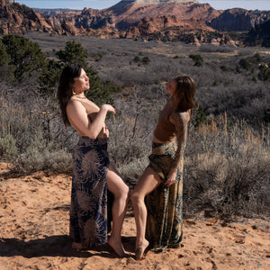 Wild Bloom Ocean Wave Palazzo Pants