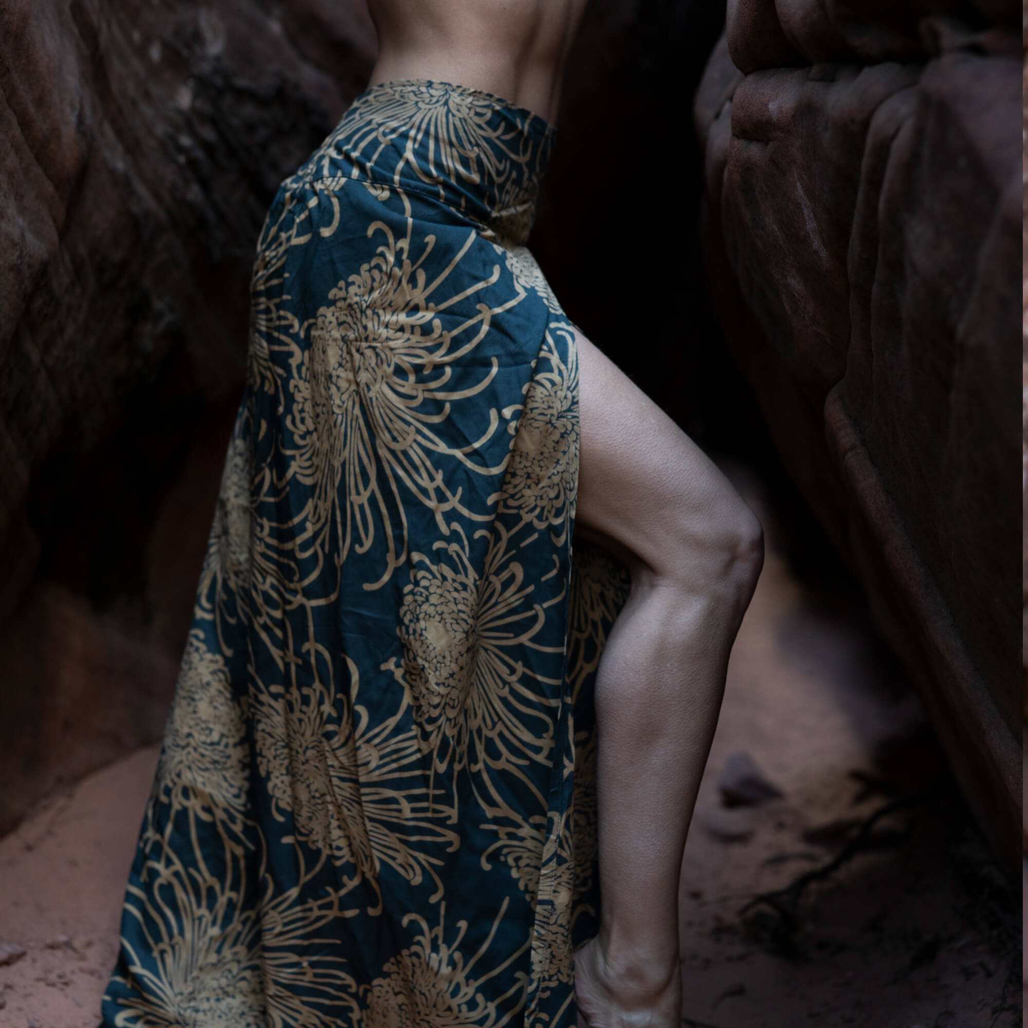 Wild Bloom Rooted Earth Palazzo Pants