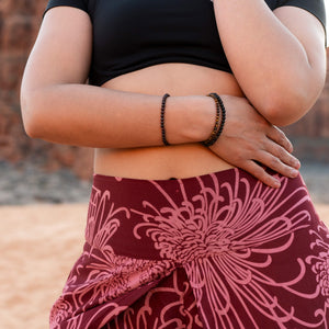 Wild Bloom Dusty Ruby Palazzo Pants