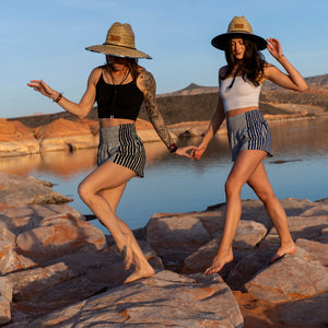 Alignment Stripe Shorts Ocean Wave