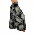 Palazzo Pants, Wild Bloom, Obsidian