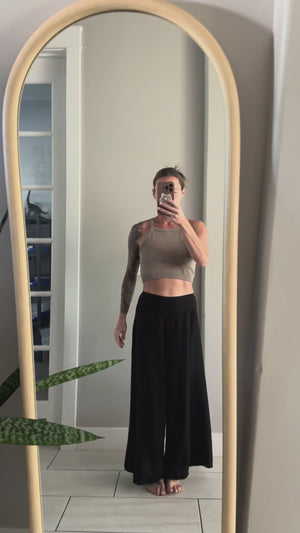 Palazzo Pants, Obsidian Solid