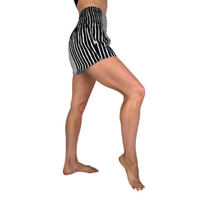 Charlee Girl Alignment Stripe Obsidian shorts — printed boho shorts women