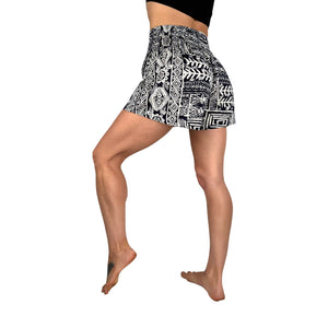 Charlee Girl Ember Glyph Ocean Wave shorts — printed boho shorts women