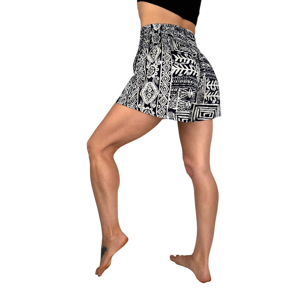 Charlee Girl Ember Glyph Ocean Wave shorts — printed boho shorts women